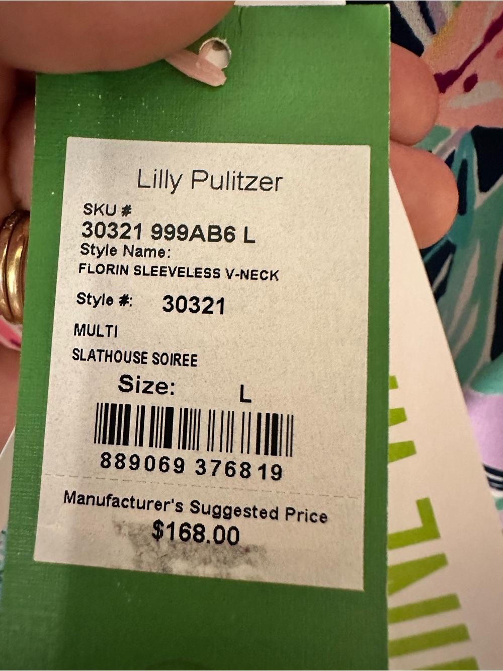 Lilly Pulitzer Reversible Tropical Print Midi Dress - Picture 4 of 6